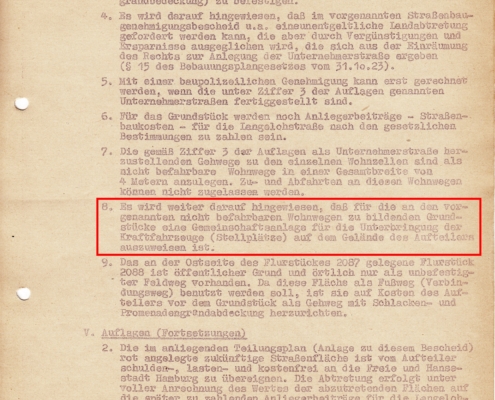 Teilungsgenehmigung Tönninger Weg vom 4.11.1958 - Seite 3