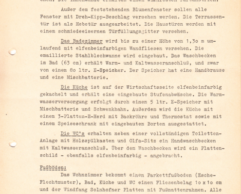 Baubeschreibung vom 18.12.1958 Seite 2